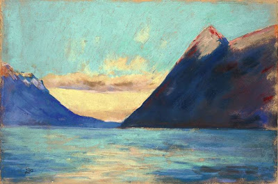 Lesser Ury - Gardasee mit Monte Baldo 1914