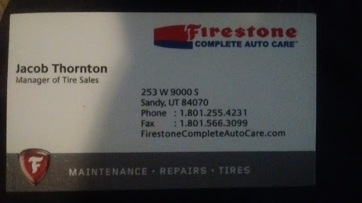 Tire Shop «Firestone Complete Auto Care», reviews and photos, 253 W 9000 S, Sandy, UT 84070, USA