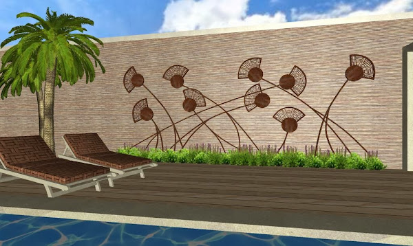 Decoraciónes de jardines en hierro oxidado, Jardines de lujo Decoraciónes de jardines en hierro oxidado, Jardines de lujo
