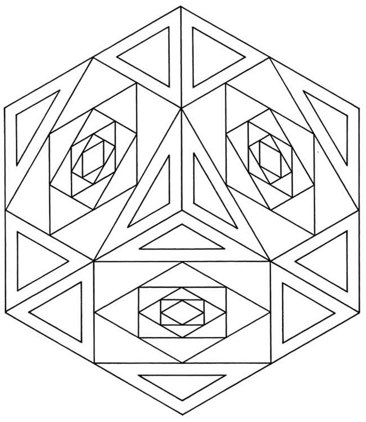 Geometric Coloring Pages Others ColoringPedia - geometric pattern coloring pages
