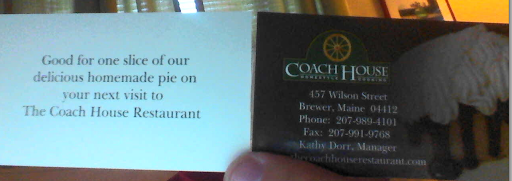Restaurant «Coach House», reviews and photos, 457 Wilson St, Brewer, ME 04412, USA