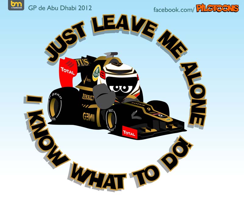 Кими Райкконен Lotus - pilotoons по Гран-при Абу-Даби 2012