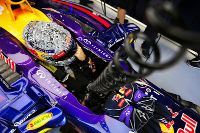 Себастьян Феттель в болиде Red Bull на Гран-при Италии 2014