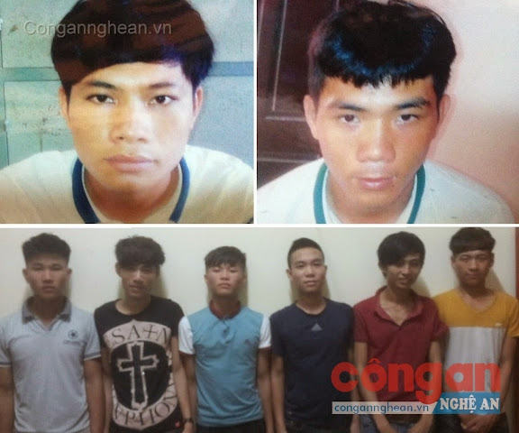 Một số đối tượng gây rối trong “nhóm 34” bị Công an huyện Diễn Châu bắt giữ