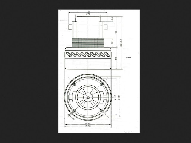 Motore bidoni aspirapolveri Bosch, Rowenta, Siemens 1000W PM00 - 1