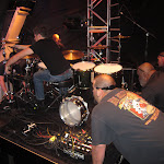 Keith holds on to his drums while he gets a riser ride