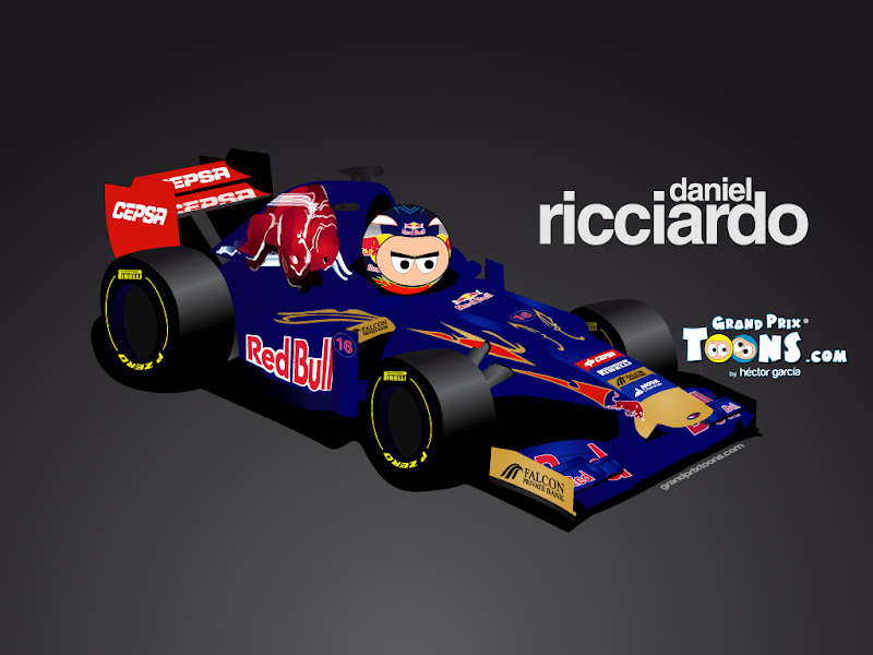 Даниэль Риккардо Toro Rosso STR7 Grand Prix Toons 2012