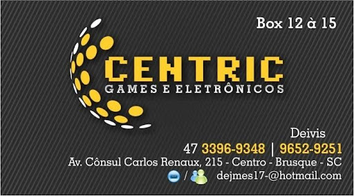 CENTRIC GAMES,ELETRONICOS E BRINQUEDOS BOX12,13,14,15, avn consul carlos renaux - centro, SC, 88350-002, Brasil, Loja_de_Eletrnicos, estado Santa Catarina