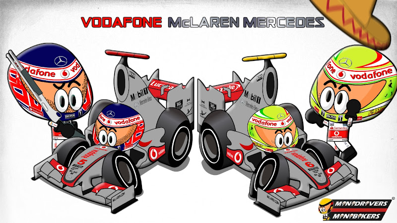 Дженсон Баттон и Серхио Перес McLaren MP4-28 by Los MiniDrivers 2013