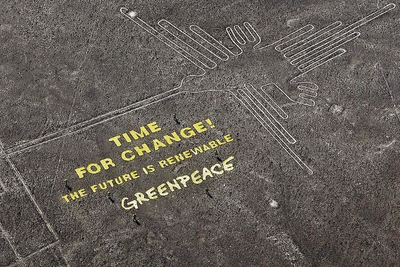 Greenpeace apologizes for protest at Peru's Nazca Lines Greenpeace apologizes for protest at Peru's Nazca Lines