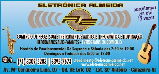 Eletrônica Almeida, Rua Juscelino Kubitschek - Cajazeiras, Salvador - BA, 41330-030, Brasil, Loja_de_Bricolagem, estado Bahia