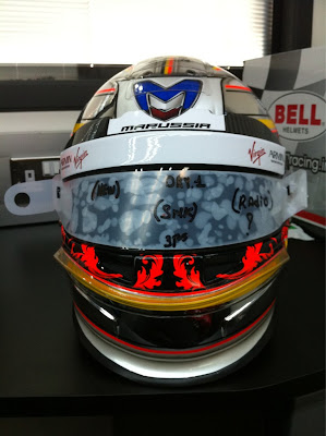 шлем Жерома Д'Амброзио специально для домашнего этапа в Спа на Гран-при Бельгии 2011