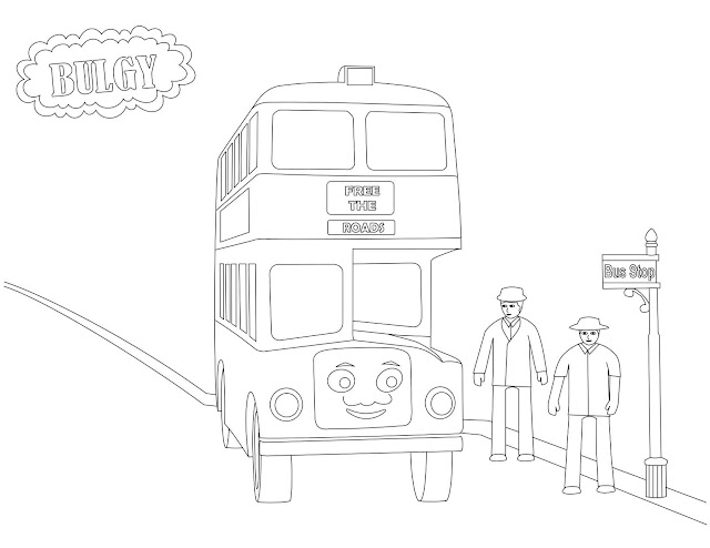 Bulgy the Double Decker Bus Coloring Page