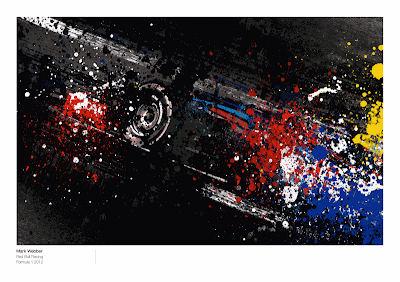 Webbo paint-splatty-thingie - Марк Уэббер Red Bull - рисунок Unlap
