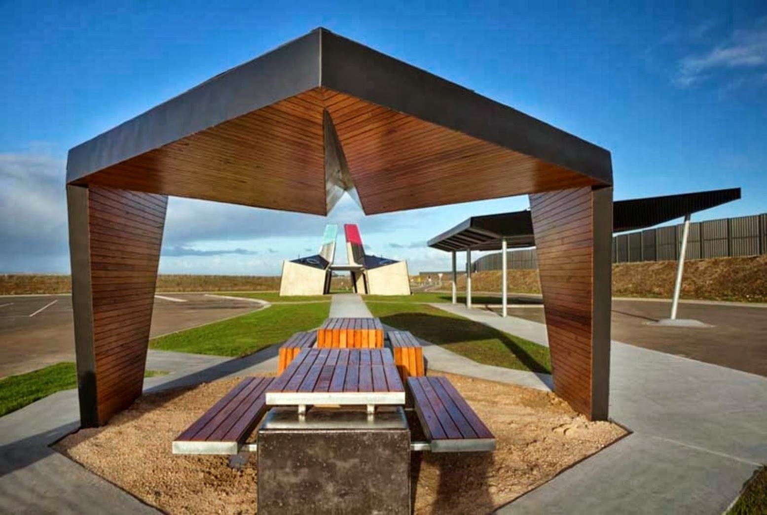 Princes Freeway, Geelong Victoria, Australia: [GEELONG RING ROAD TRUCK STOP REST AREAS BY BKK ARCHITECTS]