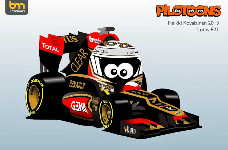 Хейкки Ковалайнен 2013 Lotus E21 - pilotoons