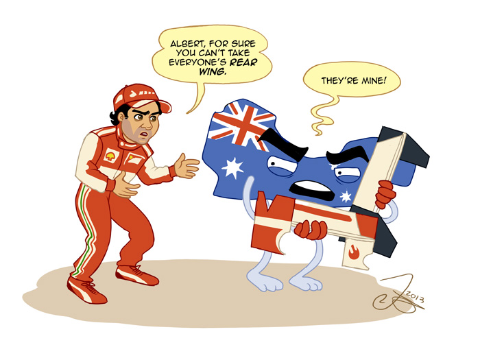 Фелипе Масса и Альберт-Парк - комикс ко Гран-при Австралии 2013