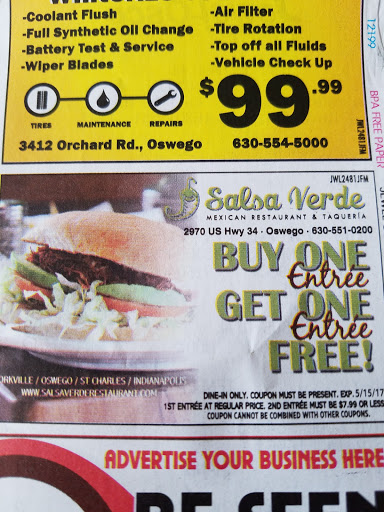 Mexican Restaurant «Salsa Verde Restaurant», reviews and photos, 634 W Veterans Pkwy, Yorkville, IL 60560, USA