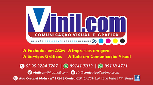 Vinil.com, Rua Coronel Mota, 1728 - Centro, Boa Vista - RR, 69301-120, Brasil, Serviços_Gráfica, estado Roraima