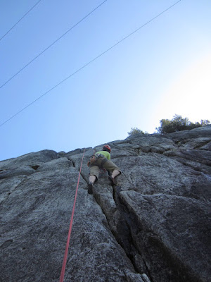 Sara climbing Turkey Dinner (5.7)