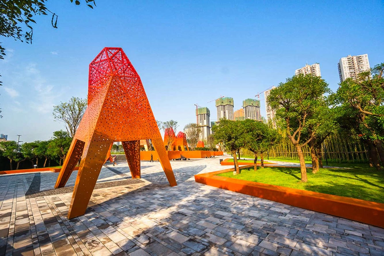 Fengming Mountain Park by Martha Schwartz Partners