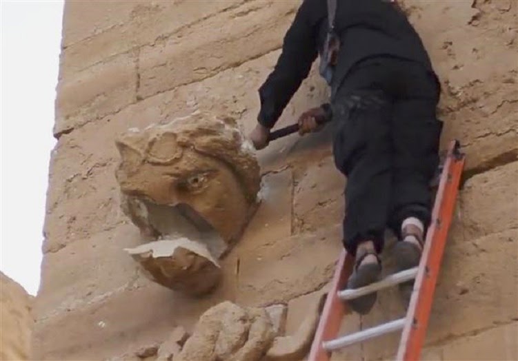 ISIS destroys historic statues at Iraq's Hatra ISIS destroys historic statues at Iraq's Hatra