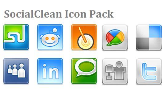 17Beautiful Social media Icon sets for Bloggers Socialclean+icon+set