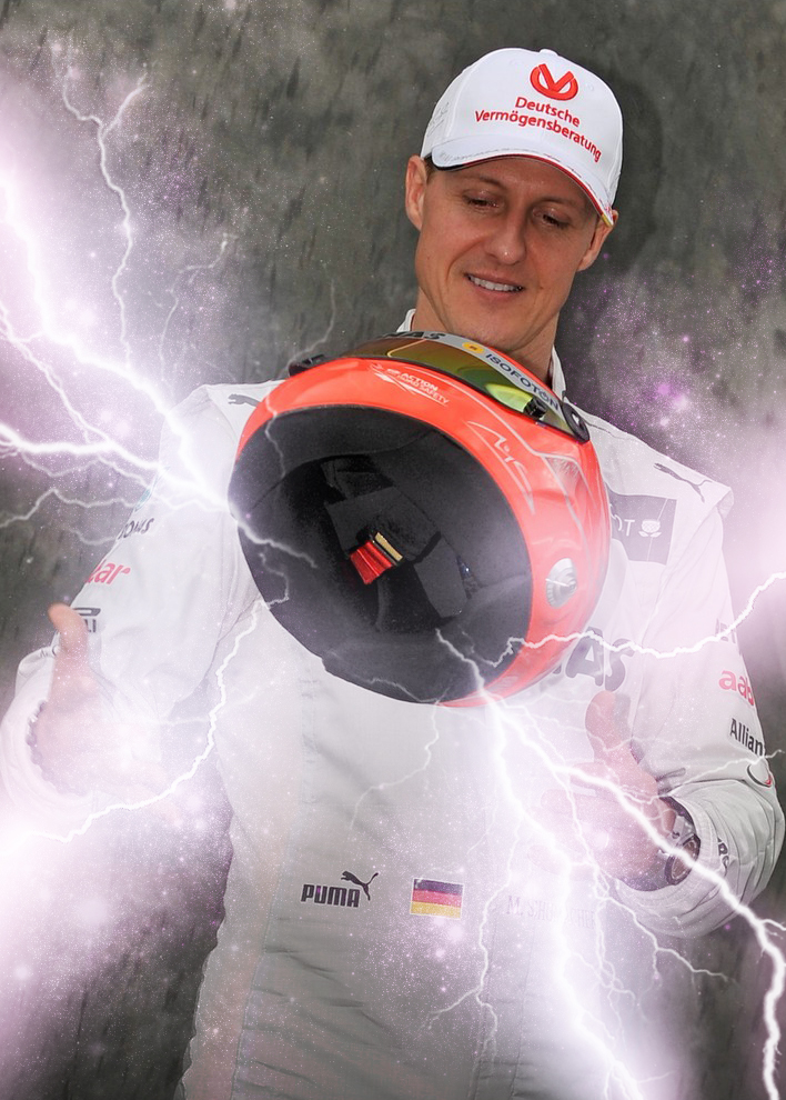 магические трюки Михаэля Шумахера со шлемом на Гран-при Австралии 2012 - фотошоп @alpha_eridani
