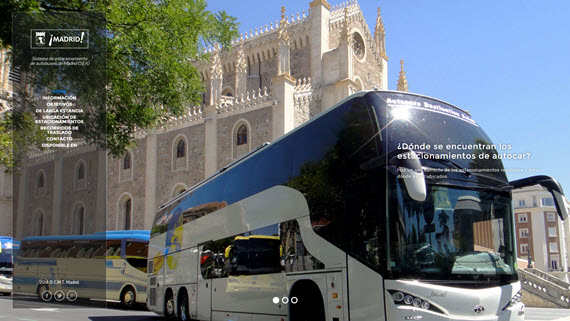 Estacionamiento de autobuses discrecionales y turísticos de la ciudad de Madrid