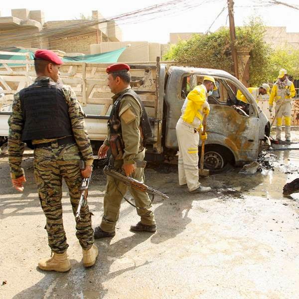 And Baghdad is hit by near-daily bombings and shootings. Wednesday's seven car bombs and two roadside bombs, which struck six different areas of Baghdad, killed at least 14 people and wounded more than 70 people, the officials said. And Baghdad is hit by near-daily bombings and shootings. Wednesday's seven car bombs and two roadside bombs, which struck six different areas of Baghdad, killed at least 14 people and wounded more than 70 people, the officials said.