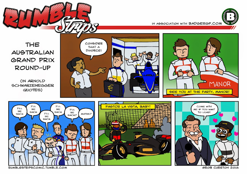 комикс Rumble Strips по Гран-при Австралии 2015
