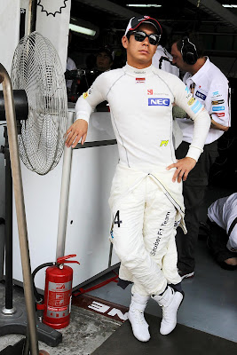 Камуи Кобаяши и большой вентилятор на Гран-при Малайзии 2012