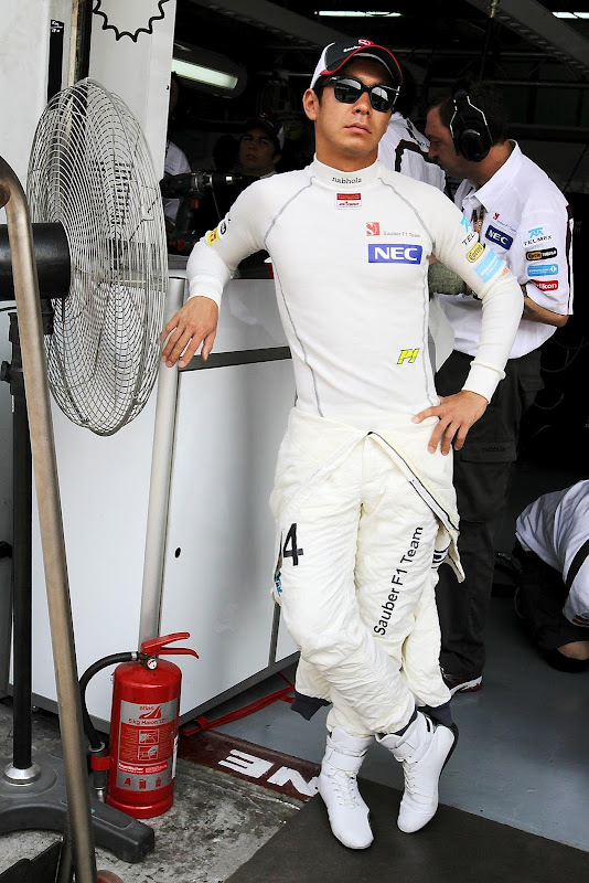 Камуи Кобаяши и большой вентилятор на Гран-при Малайзии 2012