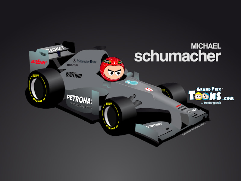 Михаэль Шумахер Mercedes W03 Grand Prix Toons 2012