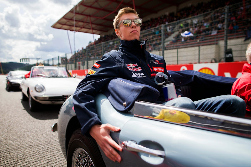 Даниил Квят Like A Boss на параде пилотов Гран-при Бельгии 2014