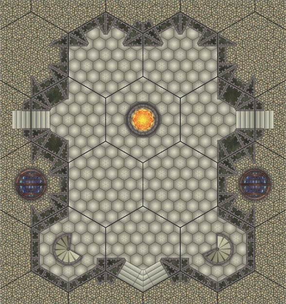 Hex Grid Tile Castle