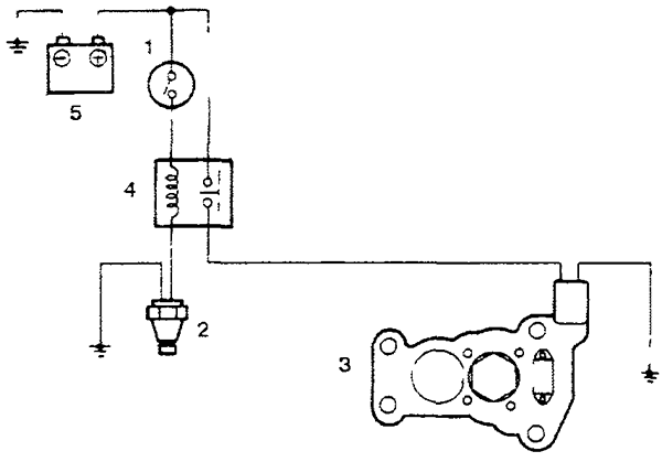 Схема системы обогревателя впускного коллектора