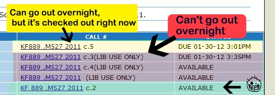 Library record showing LIB USE ONLY
