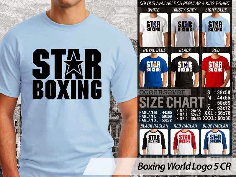 Kaos Olah Raga Sport Boxing World Logo 5 distro ocean seven