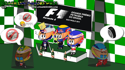 подиум Интерлагоса на Гран-при Бразилии 2011 Los MiniDrivers