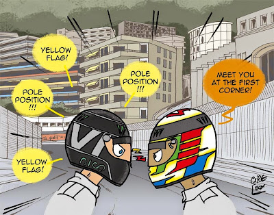 Нико Росберг настаивает на поуле против Льюиса Хэмилтона - комикс Cirebox после квалификации Гран-при Монако 2014