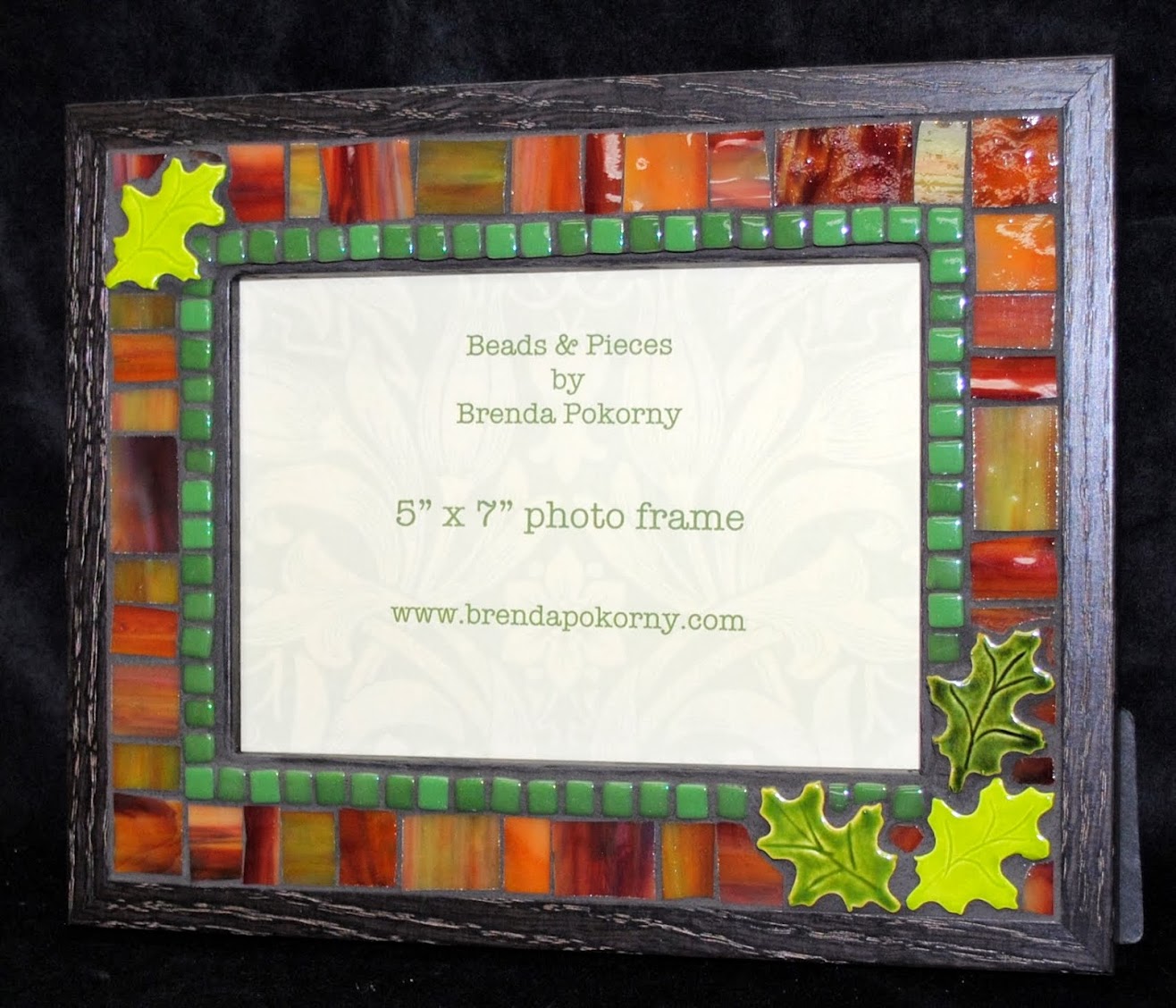 Warm Autumn Leaves 5 x 7 Mosaic Photo Frame MOF1395