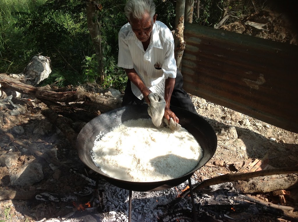 Big pan Rice Cooking in my home village – Ratanawanno
