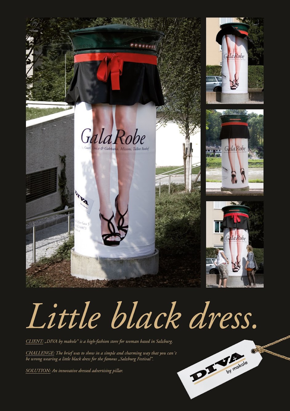 That Little Black Dress Found It's Way On To A Pillar