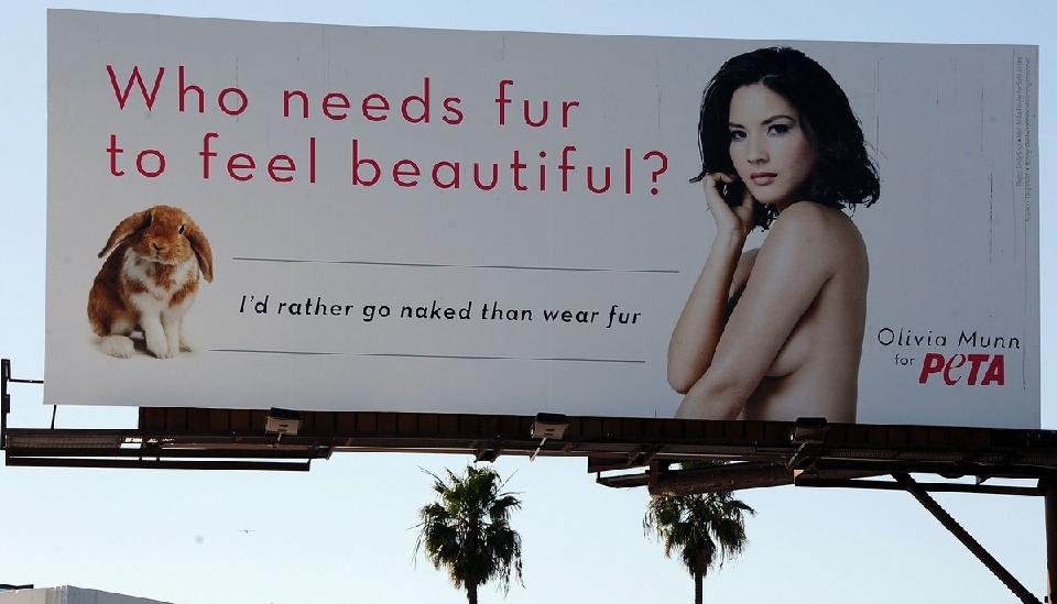 Olivia Munn Peta Billboard Ad