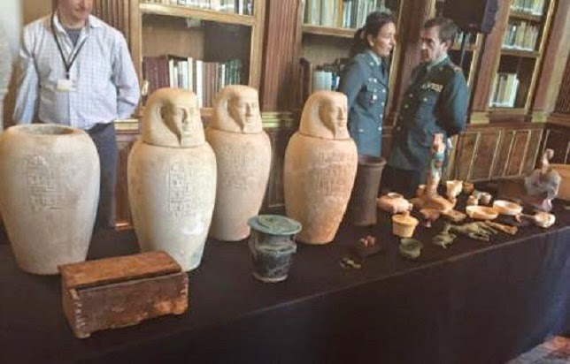 Europol seizes hundreds of smuggled Egyptian artefacts Europol seizes hundreds of smuggled Egyptian artefacts