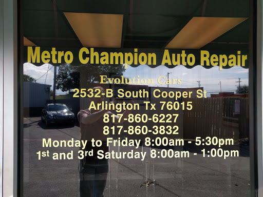 Auto Repair Shop «Metro Champion Auto Repair», reviews and photos, 2532 S Cooper St b, Arlington, TX 76015, USA