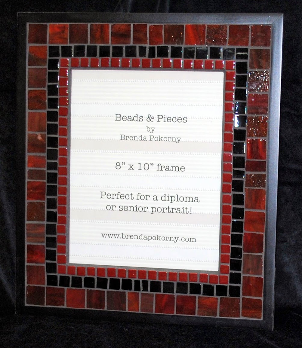 Deep Burgundy & Black 8" x 10" Mosaic Photo Frame MOF1397