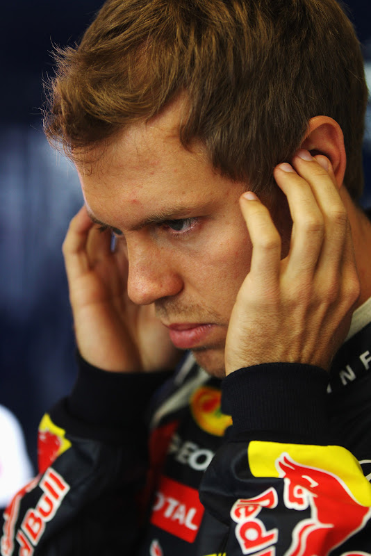 Себастьян Феттель концентрируется перед гонкой на Гран-при Германии 2011