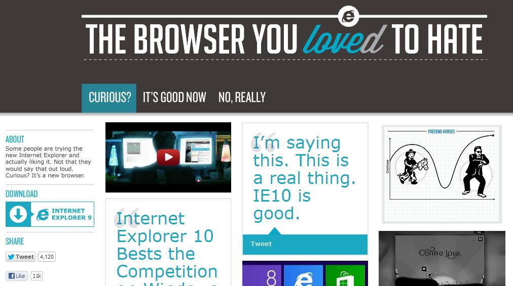 Microsoft Admits IE Internet Explorer Sucks In New Ad